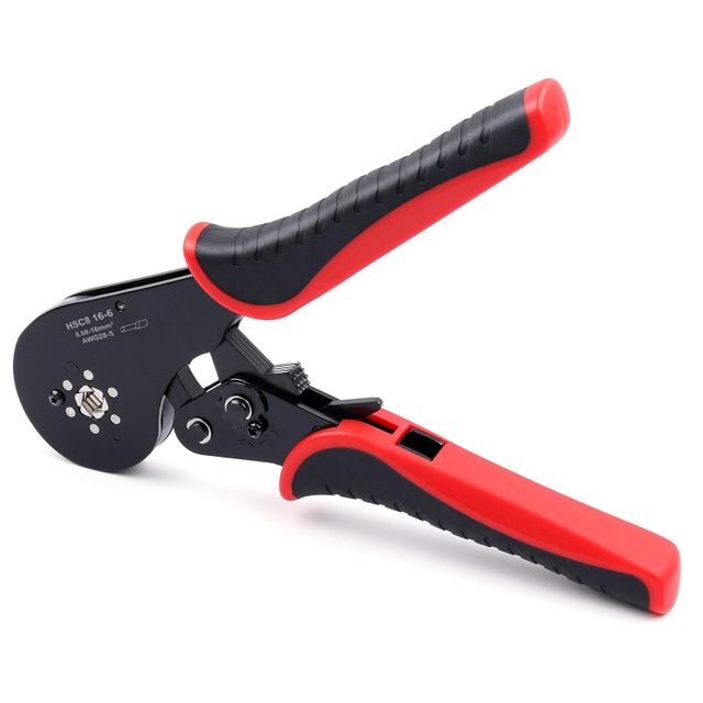 Outil de sertissage de virole hexagonale, outil de sertissage de virole HSC8 16-6 et pince &agrave; sertir de virole de fil hexagonal utilis&eacute; pour les manchons d'extr&eacute;mit&eacute; de c&acirc;ble 30-5 AWG/0,5-16 mm&sup2;